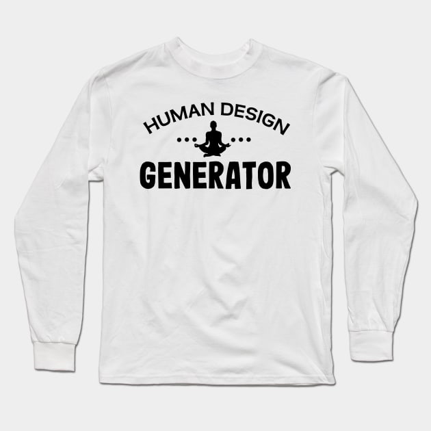 Human design generator Long Sleeve T-Shirt by Purrfect Corner